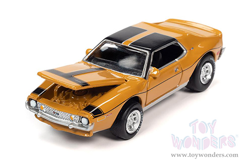 Round 2 Johnny Lightning - Muscle Cars U.S.A. | AMC Javelin AMX Hardtop Class of 1971 (1971, 1/64 scale diecast model car, Yellow) JLSP152/24B