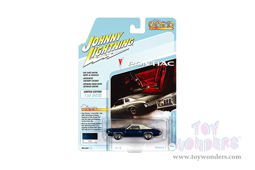 Round 2 Johnny Lightning - Classic Gold 2021 Release 3 Set A | Pontiac&reg; Grand Am (1973, 1/64 scale diecast model car, Admirality Blue Metallic) JLSP163/24A
