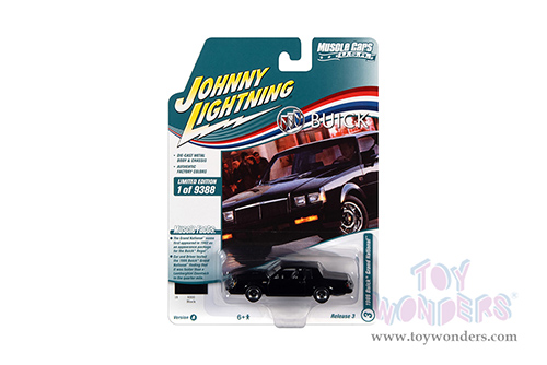 Round 2 Johnny Lightning - Muscle Cars U.S.A. | Buick&reg; Grand National (1986, 1/64 scale diecast model car, Gloss Black) JLSP174/24A