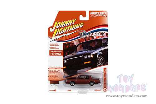 Round 2 Johnny Lightning - Muscle Cars U.S.A. | Buick&reg; Regal  T-Type (1986, 1/64 scale diecast model car, Rosewood) JLSP174/24B