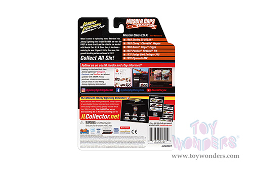 Round 2 Johnny Lightning - Muscle Cars U.S.A. | Dodge Dart Swinger 340 (1970, 1/64 scale diecast model car, B3 Light Blue Poly w/Flat Black Roof & Black Rear Stripe) JLSP176/24B