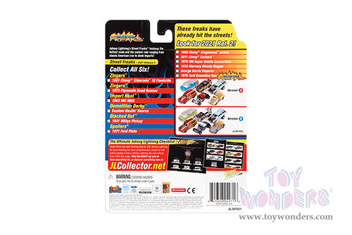 Round 2 Johnny Lightning - Street Freaks 2021 Release 3 Set B | Plymouth Road Runner - Zingers! (1973, 1/64 scale diecast model car, Hemi Orange) JLSP182/24B