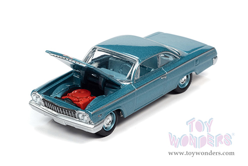 Round 2 Johnny Lightning - Classic Gold 2021 Release 4 Set A | Chevrolet® Bel Air® Bubbletop (1962, 1/64 scale diecast model car, Twilight Blue Poly) JLSP187/24A