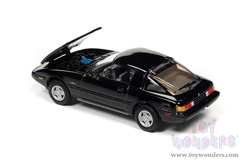 Round 2 Johnny Lightning - Classic Gold 2021 Release 4 Set A | Mazda RX-7 (1981, 1/64 scale diecast model car, Brilliant Black) JLSP191/24A