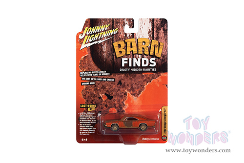 Round 2 Johnny Lightning - Barn Finds | Dodge Charger R/T Weathered (1969, 1/64 scale diecast model car, Orange) JLSP192/24
