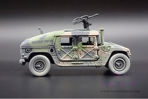 Round 2 Johnny Lightning - Military 2021 Release 1 Set B - M1025 HMMWV Armament Carrier HUMVEE 4-CT Armored Fastback United Nations Peacekeeping Mission - Policing Kosovo - Wheeled Warriors (1/64 scale diecast model car, Battle Worn Camo) JLSP198/24B