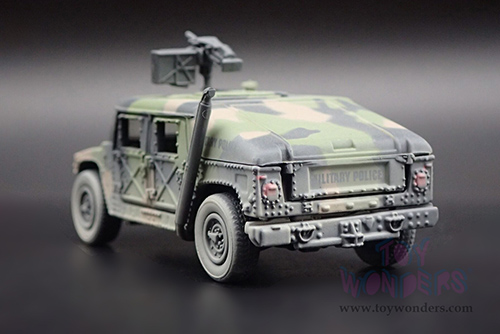 Round 2 Johnny Lightning - Military 2021 Release 1 Set B - M1025 HMMWV Armament Carrier HUMVEE 4-CT Armored Fastback United Nations Peacekeeping Mission - Policing Kosovo - Wheeled Warriors (1/64 scale diecast model car, Battle Worn Camo) JLSP198/24B