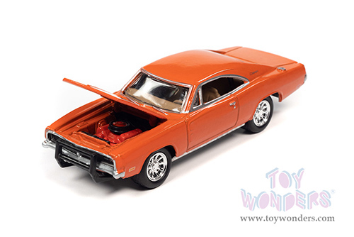 Round 2 Johnny Lightning - Country Charger | Dodge Charger R/T (1969, 1/64 scale diecast model car, Orange) JLSP206/24