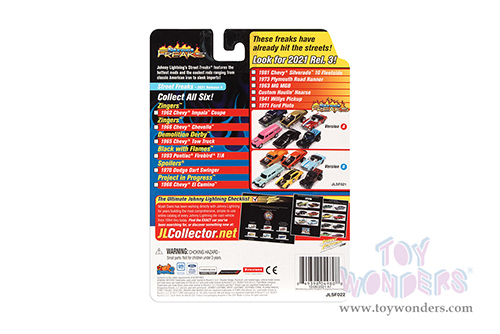 Round 2 Johnny Lightning - Street Freaks 2021 Release 4 Set A | Dodge Dart Swinger - Spoilers (1970, 1/64 scale diecast model car, Gloss White w/Red Stripe) JLSP211/24A