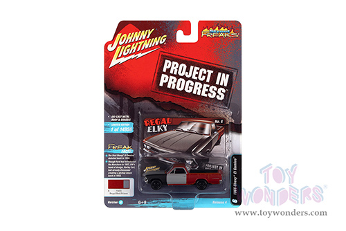Round 2 Johnny Lightning - Street Freaks 2021 Release 4 Set A | Chevrolet® El Camino™ - Project in Progress (1966, 1/64 scale diecast model car, Regal Red Flat w/Primer and Rust) JLSP212/24A