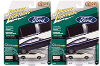 Show product details for Round 2 Johnny Lightning - Classic Gold 2022 Release 1 Set A | Ford Torino Talladega (1969, 1/64 scale diecast model car, Wimbledon White) JLSP222/24A