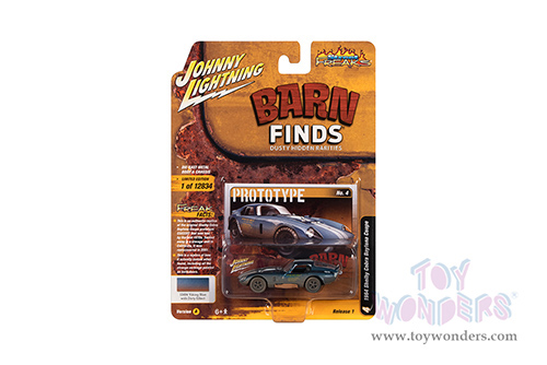 Round 2 Johnny Lightning - Street Freaks 2022 Release 1 Set A | Shelby Cobra Daytona - Barn Finds&reg; (1964, 1/64 scale diecast model car, Viking Blue Metallic w/Dusty Effect) JLSP231/24A