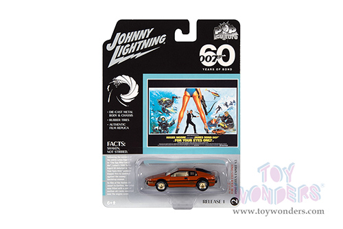 Round 2 Johnny Lightning - Pop Culture Series | James Bond 007 Lotus Turbo Esprit - For Your Eyes Only (1980, 1/64 scale diecast model car, Copper Fire) JLSP235/24