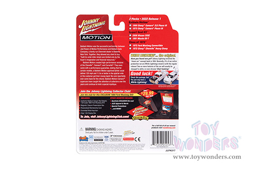 Round 2 Johnny Lightning - 2-Packs 2022 Release 1 Set A - Baldwin Motion (1/64 scale diecast model car, Asstd.) JLSP240/24A