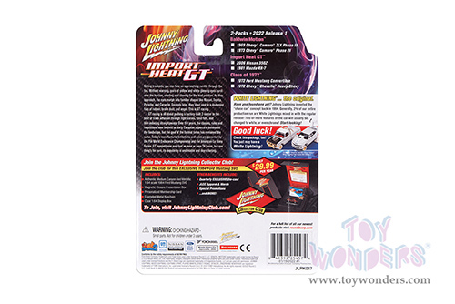 Round 2 Johnny Lightning - 2-Packs 2022 Release 1 Set B - Import Heat GT (1/64 scale diecast model car, Asstd.) JLSP241/24B