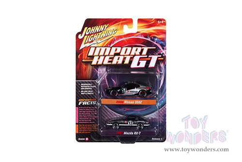 Round 2 Johnny Lightning - 2-Packs 2022 Release 1 Set B - Import Heat GT (1/64 scale diecast model car, Asstd.) JLSP241/24B