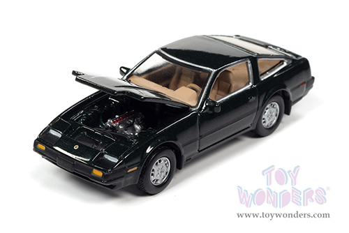 Round 2 Johnny Lightning - Classic Gold 2022 Release 2 Set B | Nissan 300ZX (1984, 1/64 scale diecast model car, Dark Green Metallic) JLSP243/24B