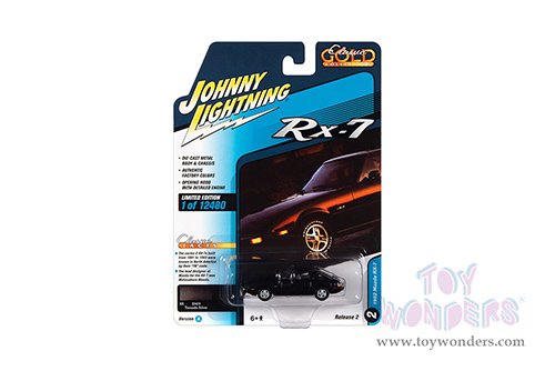 Round 2 Johnny Lightning - Classic Gold 2022 Release 2 Set A | Mazda RX-7 (1982, 1/64 scale diecast model car, Tornado Silver Metallic) JLSP244/24A