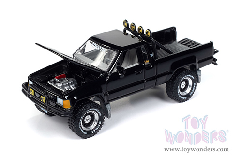 Round 2 Johnny Lightning - Pop Culture Series | Mystery Matinee 1985 Toyota Pickup (1985, 1/64 scale diecast model car, Black) JLSP374/24