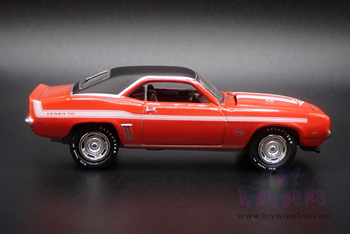 Round 2 Johnny Lightning - Chevrolet® Yenko® Camaro® "Mecum Auctions" (1969, 1/64 scale diecast model car, Hugger Orange) JLSP376/24