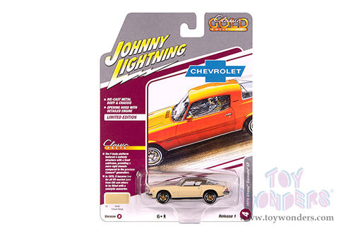 Round 2 Johnny Lightning - Classic Gold Collection | Chevy® Camaro® LT (1975, 1/64 scale diecast model car, Cream Beige w/Brown Roof) JLSP390/24B MAP: $9.49