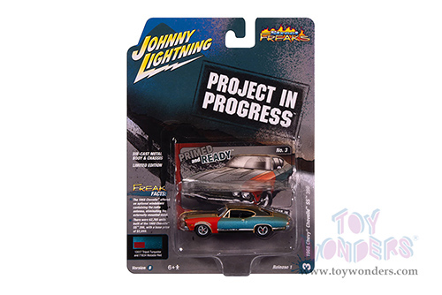 Round 2 Johnny Lightning - Street Freaks | Chevrolet® Chevelle™ SS™ 396 (Weathered) - Project in Progress™ (1968, 1/64 scale diecast model car, Tripoli Turquoise) JLSP404/24B MAP: $8.99