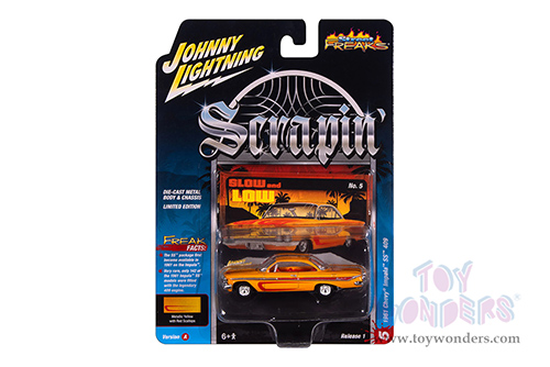 Round 2 Johnny Lightning - Street Freaks | Chevrolet® Impala™ SS™ - Scrapin’™ (1961, 1/64 scale diecast model car, Metallic Yellow w/Red) JLSP406/24A MAP: $9.49