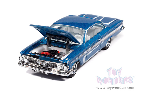 Round 2 Johnny Lightning - Street Freaks | Chevrolet® Impala™ SS™ - Scrapin’™ (1961, 1/64 scale diecast model car, Metallic Blue w/White) JLSP406/24B MAP: $9.49
