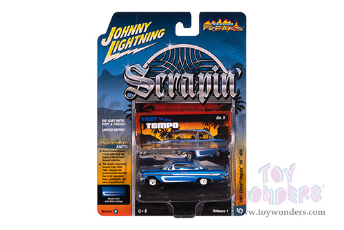 Round 2 Johnny Lightning - Street Freaks | Chevrolet® Impala™ SS™ - Scrapin’™ (1961, 1/64 scale diecast model car, Metallic Blue w/White) JLSP406/24B MAP: $9.49