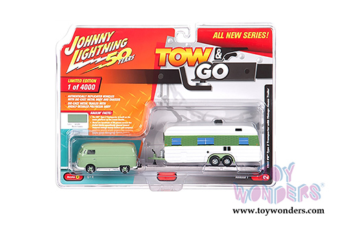Round 2 Johnny Lightning - Tow & Go 2019 Release 1 Set A (1/64 scale diecast model car, Asstd.) JLTG001/36A