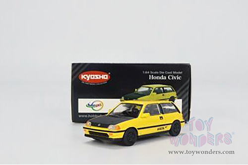 Kyosho - Honda Civic (1/64 scale diecast model car, Yellow/Black) K07018H1YL