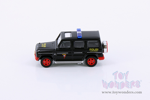 Kyosho - Mercedes-Benz G 55 AMG Polisi Korps Brimob (1/64 scale diecast model car, Black) K07021H2BK