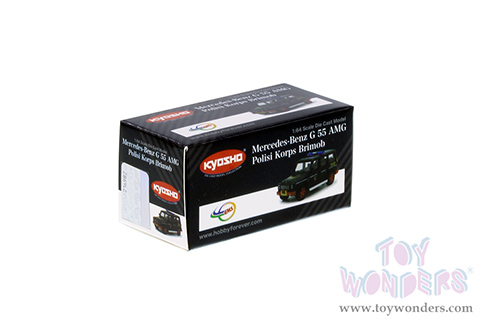 Kyosho - Mercedes-Benz G 55 AMG Polisi Korps Brimob (1/64 scale diecast model car, Black) K07021H2BK