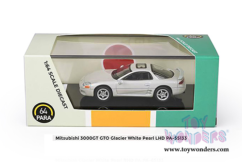 Paragon - Mitsubishi 3000GT GTO LHD Hardtop (1/64 scale diecast model car, Glacier White Pearl) PA55133W