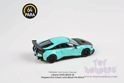 Paragon - Liberty Walk BMW i8 (1/64 scale diecast model car, Peppermint Green/Black) PA55143GN