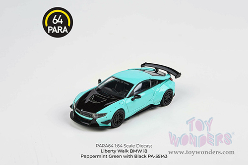 Paragon - Liberty Walk BMW i8 (1/64 scale diecast model car, Peppermint Green/Black) PA55143GN