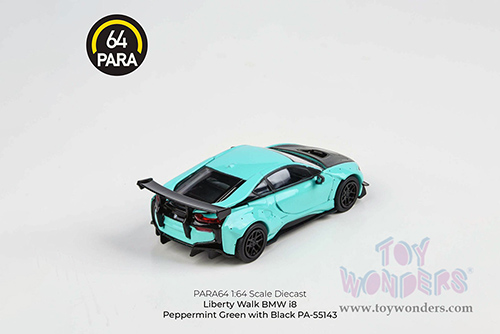 Paragon - Liberty Walk BMW i8 (1/64 scale diecast model car, Peppermint Green/Black) PA55143GN