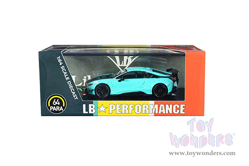 Paragon - Liberty Walk BMW i8 (1/64 scale diecast model car, Peppermint Green/Black) PA55143GN