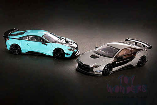 Paragon - Liberty Walk BMW i8 (1/64 scale diecast model car, Black/Grey) PA55146GY