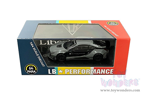 Paragon - Liberty Walk BMW i8 (1/64 scale diecast model car, Black/Grey) PA55146GY