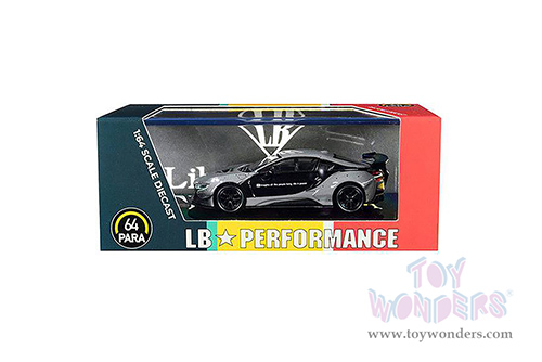 Paragon - Liberty Walk BMW i8 (1/64 scale diecast model car, Black/Grey) PA55146GY