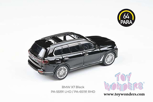 Paragon - BMW X7 LHD Hardtop (2018, 1/64 scale diecast model car, Black) PA55191BK