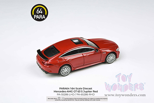 Paragon - Mercedes AMG GT 63 S (1/64 scale diecast model car, Jupiter Red) PA55286R