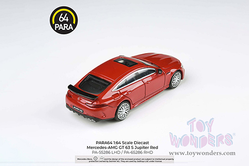 Paragon - Mercedes AMG GT 63 S (1/64 scale diecast model car, Jupiter Red) PA55286R
