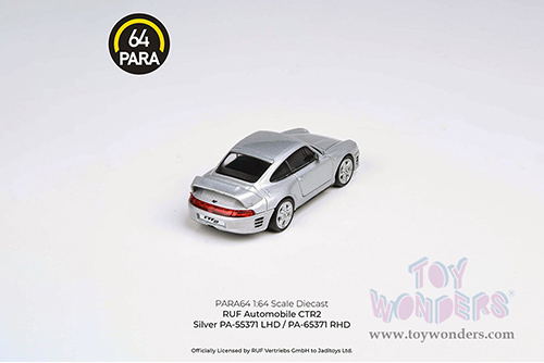 Paragon - RUF CTR2 (1/64 scale diecast model car, Silver) PA55371SV