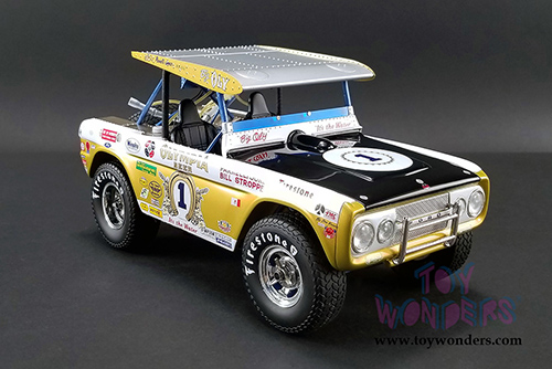 Real Art Replicas - Ford Big Oly Bronco #1 Parnelli Jones Baja 1000 Champion (1/18 scale diecast model car, Yelllow/White) RAR18001