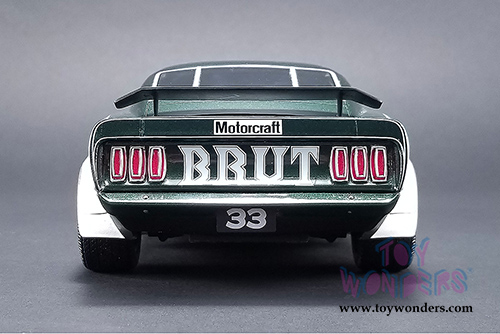 Real Art Replicas - Allan Moffat #33 Ford Mustang Boss 302 Trans Am Hard Top (1969, 1/18 scale diecast model car, Silver/Green) RAR18002