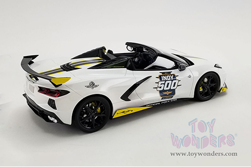 Real Art Replicas - Chevrolet&reg; Corvette&reg; Stingray Official Pace Car "105h Indianapolis 500" (2021, 1/18 scale resin model car, White) RAR18017