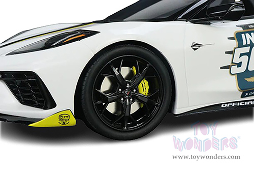 Real Art Replicas - Chevrolet&reg; Corvette&reg; Stingray Official Pace Car "105h Indianapolis 500" (2021, 1/18 scale resin model car, White) RAR18017