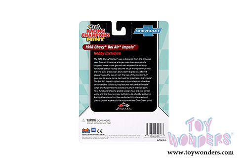 Round 2 Racing Champions Mint - Chevrolet&reg; Bel Air&reg; Impala Hardtop (1958, 1/64 scale diecast model car, Glen Green) RCSP013/24